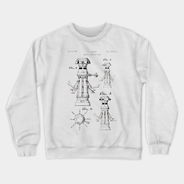 Medical Assistant Droid (black) Crewneck Sweatshirt by Big Term Designs